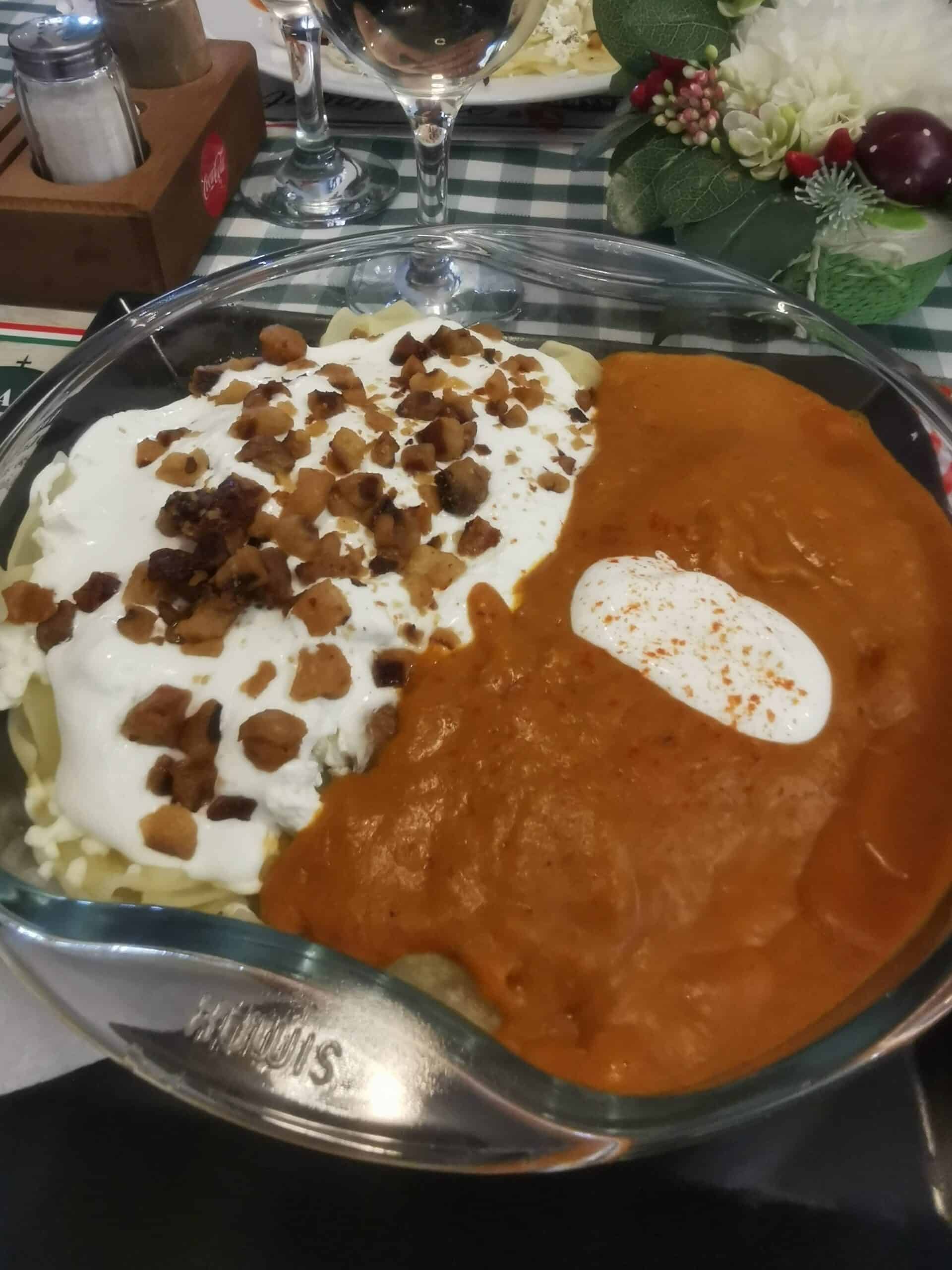 Beef stew and Turos csusza